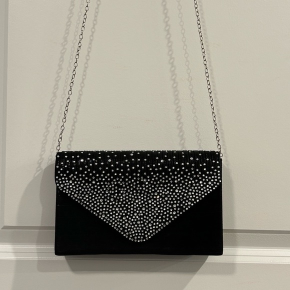 Elegant Black Rhinestone Clutch - Picture 5 of 8